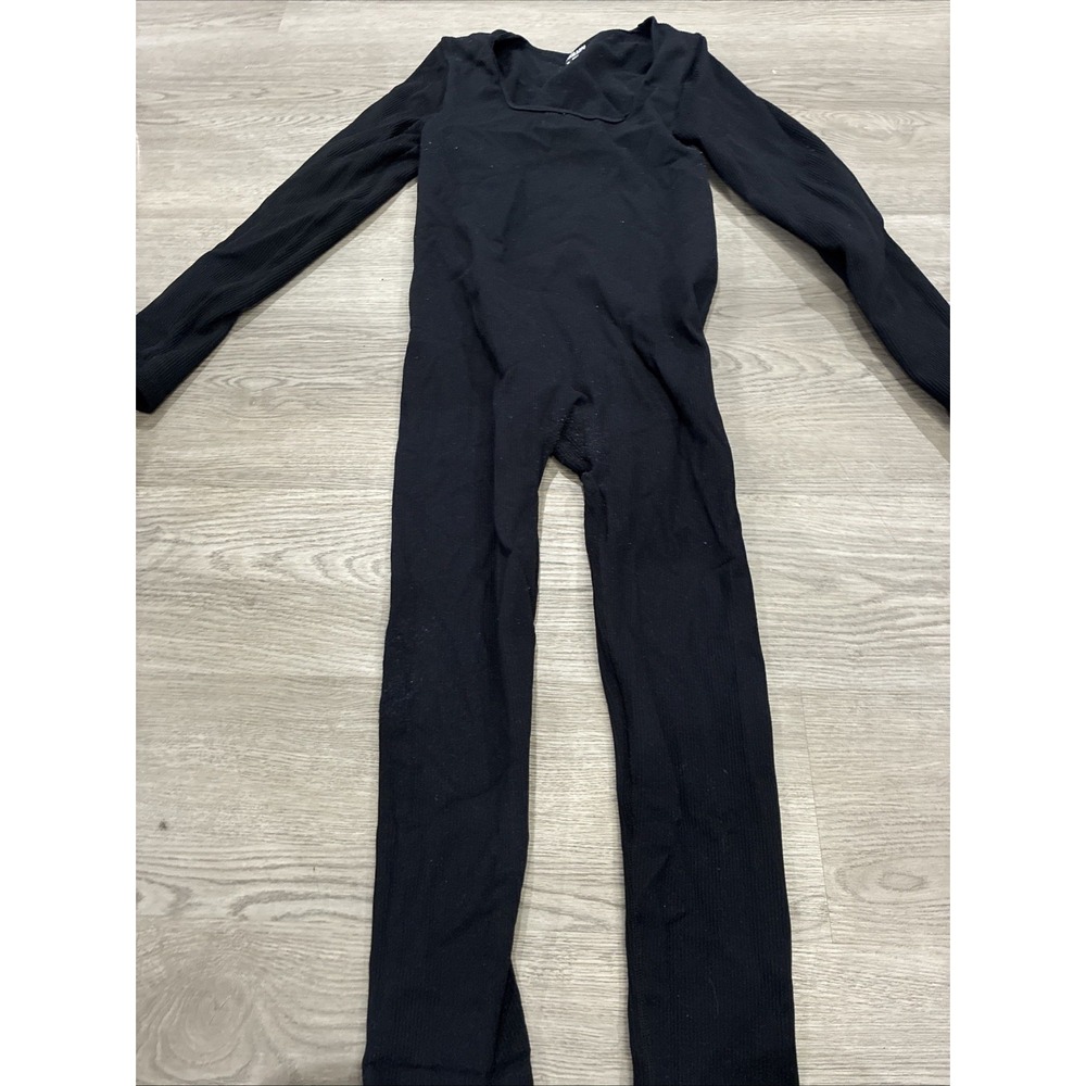 Women's Curlady Square Neck Ribbed Long Sleeve Unitard XL Yoga Jumpsuit Romper